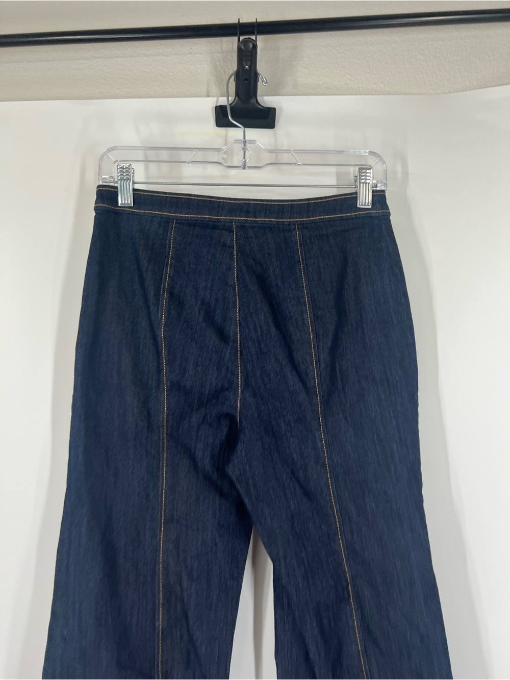 Cinq A Sept Square Flap Pocket Wide-Leg Cropped Jeans Button Fly - Picture 5 of 6